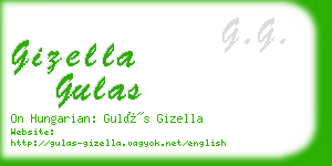 gizella gulas business card